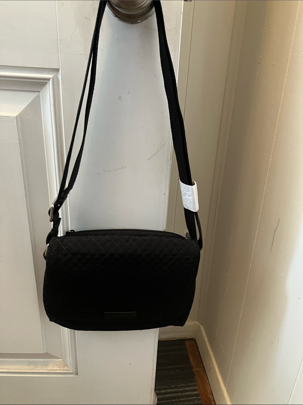 Black Quilted Crossbody Bag for Men - Classic Shoulder Bag